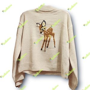 DISNEY PARKS BAMBI KNIT PULLOVER SWEATSHIRT